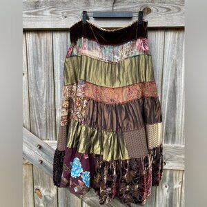 Cache Multicolor Patchwork Skirt preY2k Vintage